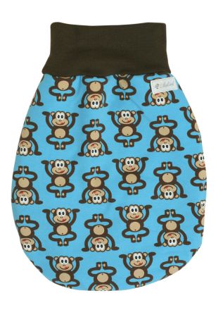 %Sale% Strampelsack Affen Blau Gefüttert 12-18 Monate