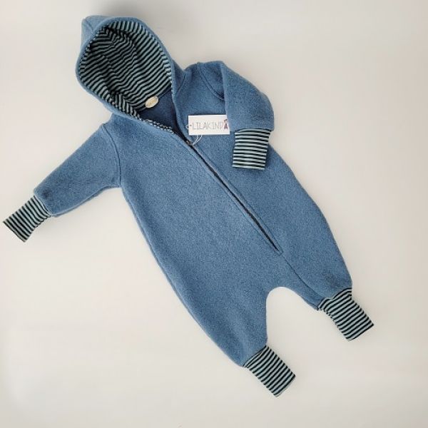 Walkoverall Blau Gestreift Gr.80/86