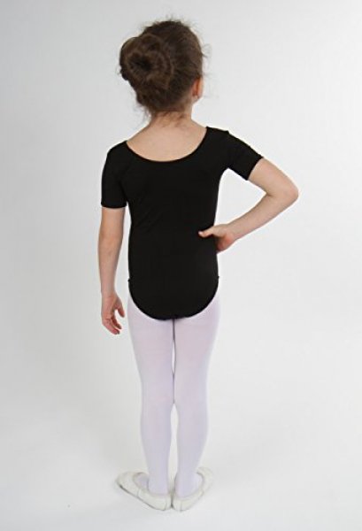 %Sale% Mädchen Kurzarm Ballettbody Trikot Ballettanzug Balletttrikot Neonpink 98/104