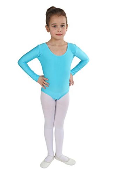 %Sale% Mädchen Langarm Ballettbody Trikot Ballettanzug Balletttrikot Rot 110/116