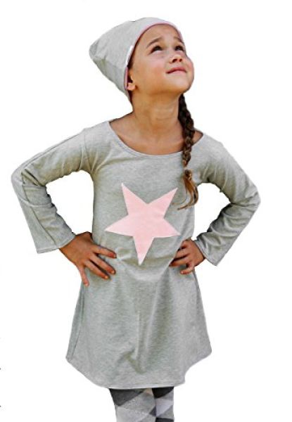 %Sale% Kleid Langarm mit Stern Applikation 92/98