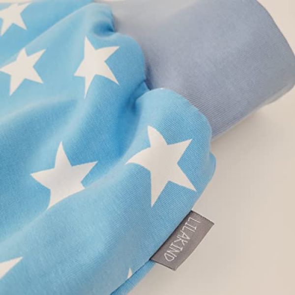 Strampelsack Sterne Jeansblau Weiß