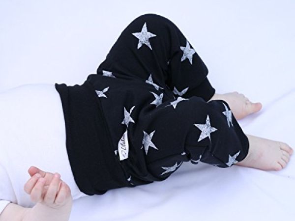 Pumphose Sterne schwarz weiß