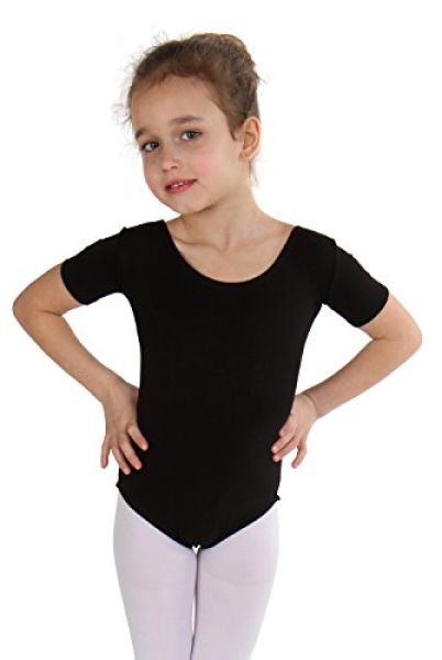 %Sale% Mädchen Kurzarm Ballettbody Trikot Ballettanzug Balletttrikot Neongrün 110/116