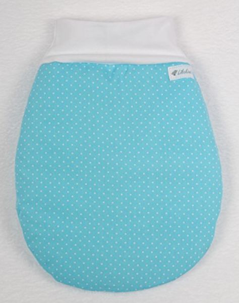 %Sale% Strampelsack wattiert Punkte Türkis Gr. 0-6 Monate