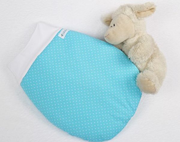 %Sale% Strampelsack wattiert Punkte Türkis Gr. 0-6 Monate