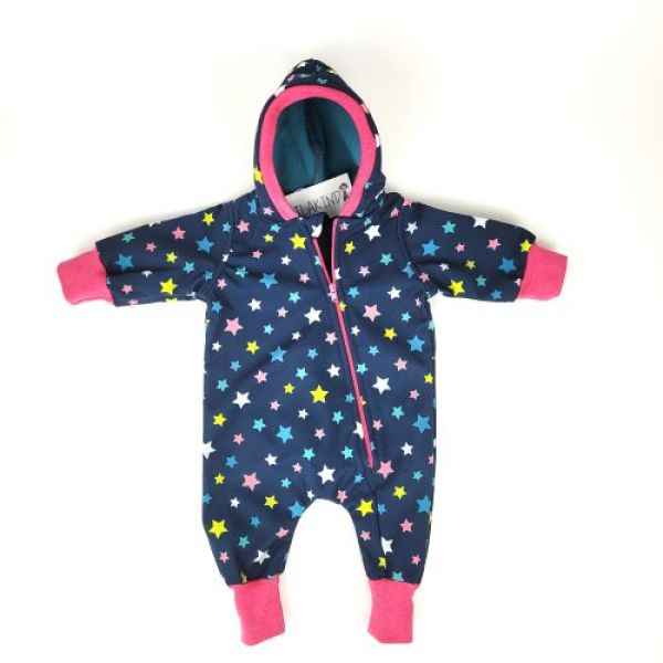 Softshelloverall Sternemix Pink Gr.56/62