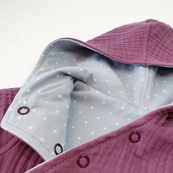 Musselin Jersey Übergangs-Jacke Punkte Grau