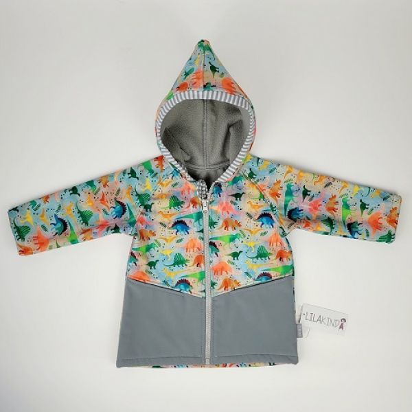 Jacke Softshell Dinos Grau Gr. 74/80