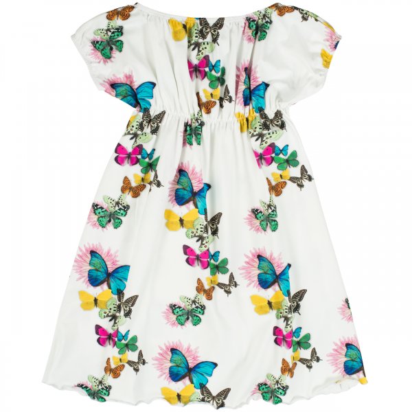 Carmenkleid Jersey Blume Schmetterlinge