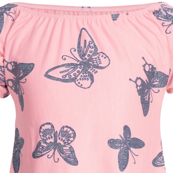 Carmen Kleid mit Glitzer Schmetterlingen