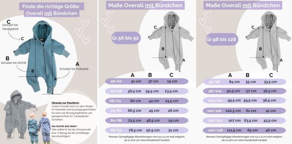 Walkloden Kapuzen Overall Braun Waldtiere