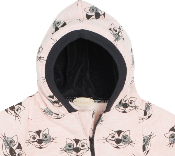 %Sale% Glitzer Overall mit Katzenmotiv Apricot 50/56