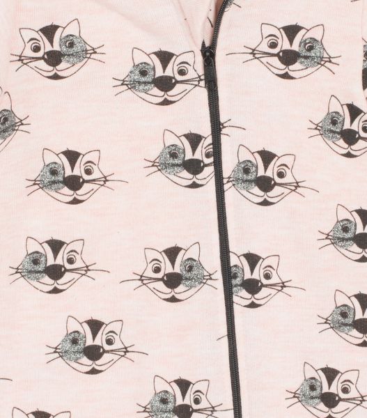 %Sale% Glitzer Overall mit Katzenmotiv Apricot 50/56