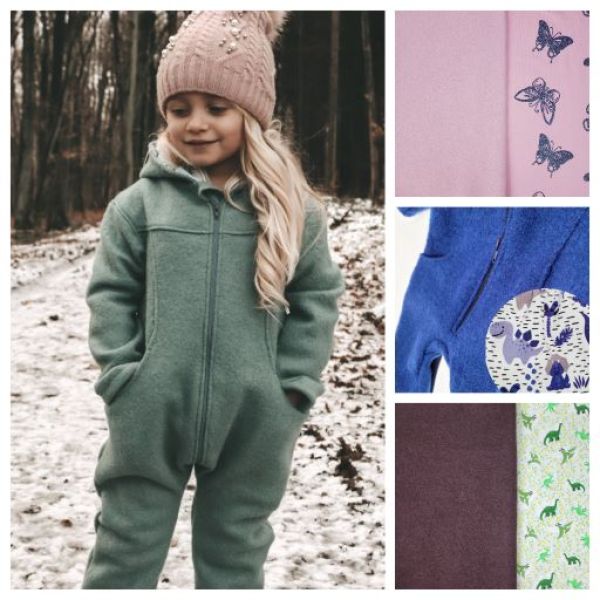 Walkloden Kapuzen Overall mit Taschen