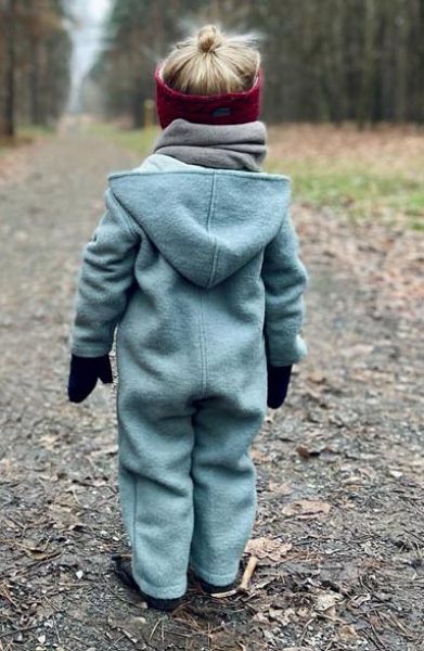 Walkloden Kapuzen Overall mit Taschen