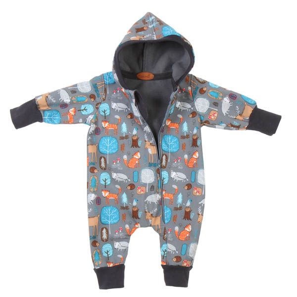 Overall Softshell Waldtiere Grau