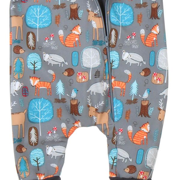 Overall Softshell Waldtiere Grau