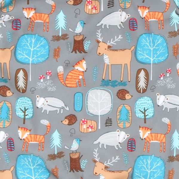 Overall Softshell Waldtiere Grau