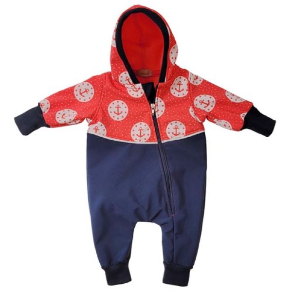 Overall Softshell Anker Rot Marine Gr. 56/62