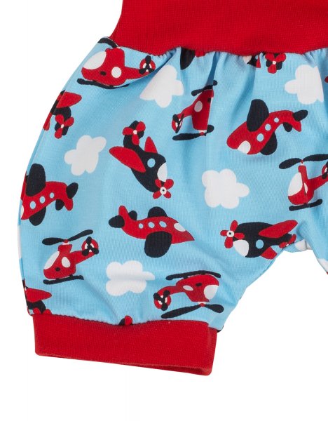 Shorts Flugzeuge Hubschrauber Blau Rot