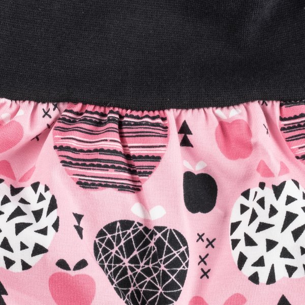 Shorts Äpfel Rosa Schwarz