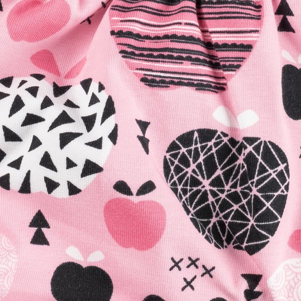 Shorts Äpfel Rosa Schwarz