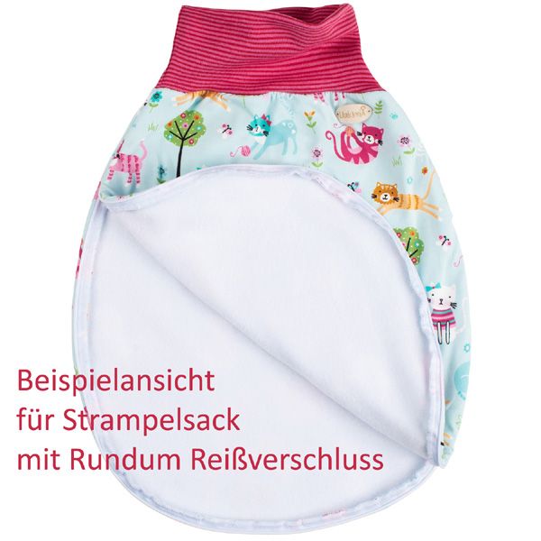 Jersey Strampelsack Weiss Sterne Blau