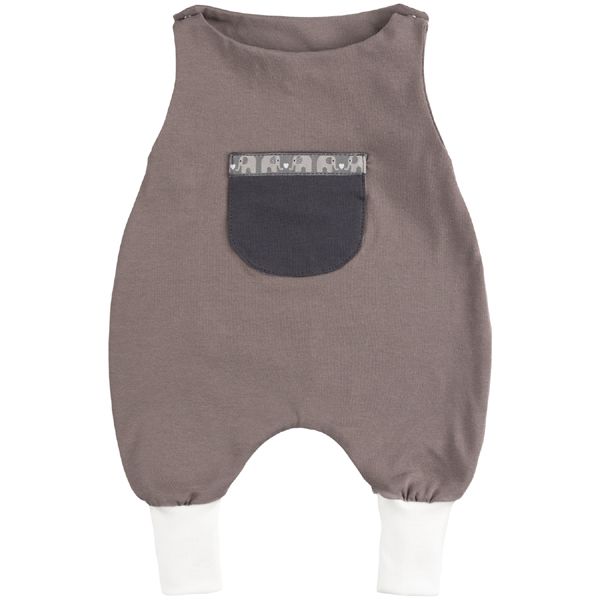 Baby Strampler Taupe Elefant