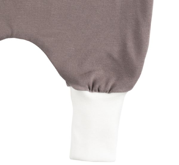 Baby Strampler Taupe Elefant