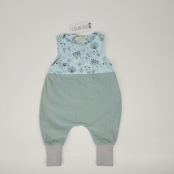 Strampler Mint Blumen Gr.62/68