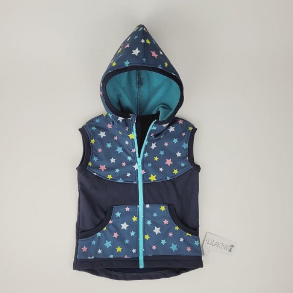 Softshell-Weste Dunkelblau Sterne Gr.86/92