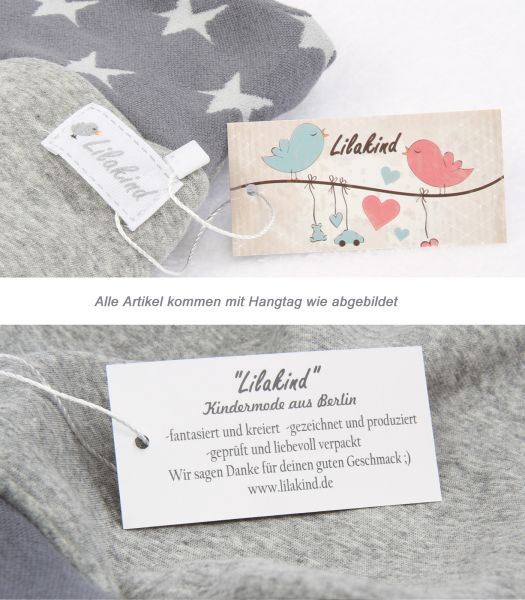 Strampelsack  Nicki Grau Meliert Türkis Gefüttert 0-3Monate