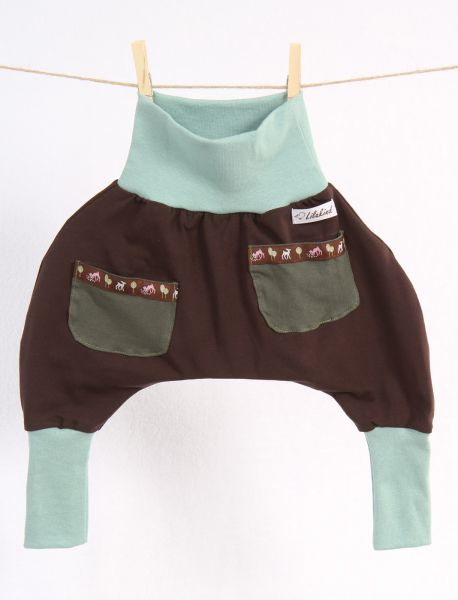 Breite Pumphose mit Taschen