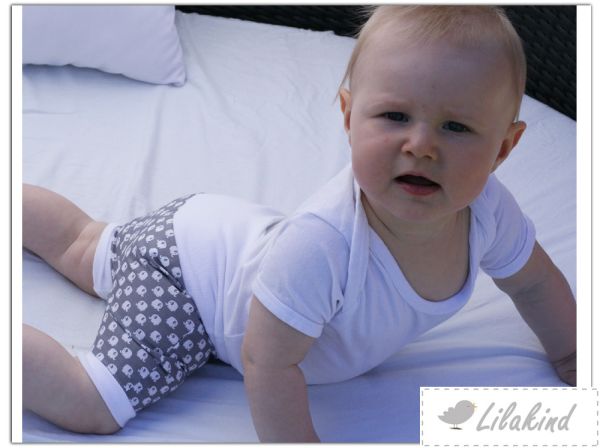 %Sale% Baumwoll Shorts Elefanten Grau Gr. 62/68